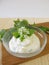 Cream cheese with garlic mustard