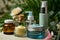 Cream chill hand cleanliness measure jar. Skincare productskin refreshing mist jar pot reiki massage mockup