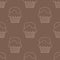 Cream choco cake seamless pattern