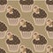 Cream choco cake seamless pattern