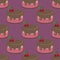 Cream choco cherry cake tasty seamless background pattern