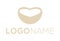 Cream Color Love Bowl Food Logo Design