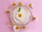 Cream cosmetic moisturizer aroma chamomile flower on colored background