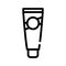 Cream face foam tube line icon vector illustration