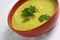 Cream of green pea soup