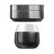 Cream jar. Cosmetic cream container black plastic