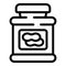 Cream jar icon outline vector. Peanut butter