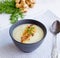 Cream of Jerusalem artichoke soup.