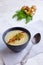 Cream of Jerusalem artichoke soup.