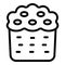 Cream panettone icon outline vector. Food idea