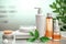 Cream parfum german measles jar. Skincare natural haircarenormal skin care jar pot hot stone massage mockup
