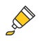 Cream or paste tube, filled outline icon