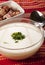 Cream potato soup with herbs