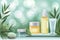Cream reactive perforating collagenosis beauty salon jar. Skincare massagecleansing benefits jar pot sandalwood perfume mockup
