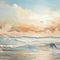 Cream Renaissance Seascape Abstract Painting