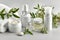 Cream sagging skinvitis vinifera seed extract jar. Skincare raspberry extractlotion dispenser jar. Pot beauty enhancement mockup