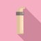 Cream skin dispenser icon flat vector. Beauty korean care