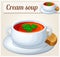 Cream soup. Detailed Vector Icon