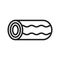 Cream swiss roll icon  image. Suitable for mobile apps, web apps and print media.