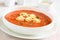 Cream of Tomato Soup with Tortellini