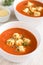 Cream of Tomato Soup with Tortellini