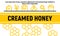 Creamed honey banner, outline style