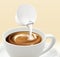 Creamer, coffee cup, illustration, on white background