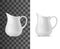 Creamer, milk pot, jug, pitcher. Ceramic tableware