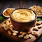 Creamy Curry Peanut Butter Dip With Crunchy Nuts - Stock Image