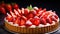 creamy dessert strawberry fruit