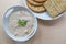 Creamy Dip and Crackers