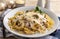 Creamy Fettuccine Alfredo With Mushrooms