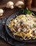 Creamy Fettuccine Alfredo With Mushroomsc