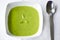 Creamy green soup of wild garlic and spinach