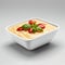 Creamy Indulgence: Porcelain Container Filled with Beige Cream Sauce