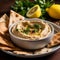 Creamy Lebanese Hummus Delicious Chickpea Dip with Authentic Flavors. Generative AI