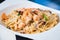 Creamy seafood pasta