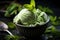 Creamy Spinach mint icecream. Generate Ai