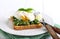 Creamy spinach and poached egg toast