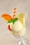 Creamy tropical icecream dessert