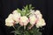 Creamy White Pink Roses Bouquet