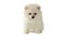 Creamy-white puppy pomeranian sitting isolated on the white back