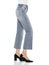 Crease & Clips Slim Women`s Light Blue Jeans, Blue casual denim for womenâ€™s with design of edges paired with black footwear and