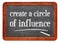 Create a circle of influence advice on blackboard