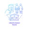 Create family rules blue gradient concept icon