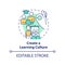 Create learning culture concept icon