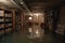 Create a library in a flooded basement. Generative AI