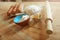 Create love. High angle shot of a group of ingredients on a kitchen counter.