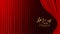 create perfect theatrical atmosphere with red textile curtain banner