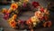 Create a stunning floral wreath using faux flowers and a grapevine base created with Generative AI